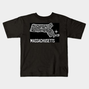 Massachusetts Map Kids T-Shirt